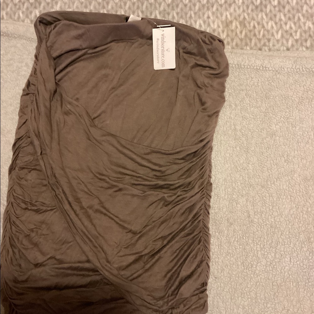 Brown mini skirt